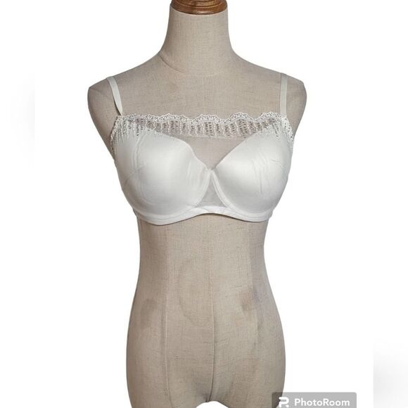 Natori Private Luxuries White Bra Top - Picture 1 of 7